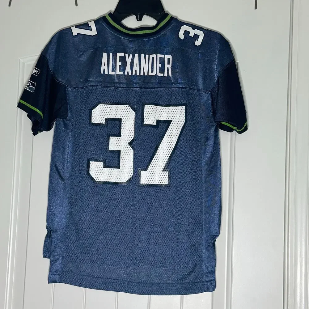 Kids Reebok NFL Shaun Seattle Seahawks Alexander 37 Jersey Medium 10-12 Vintage